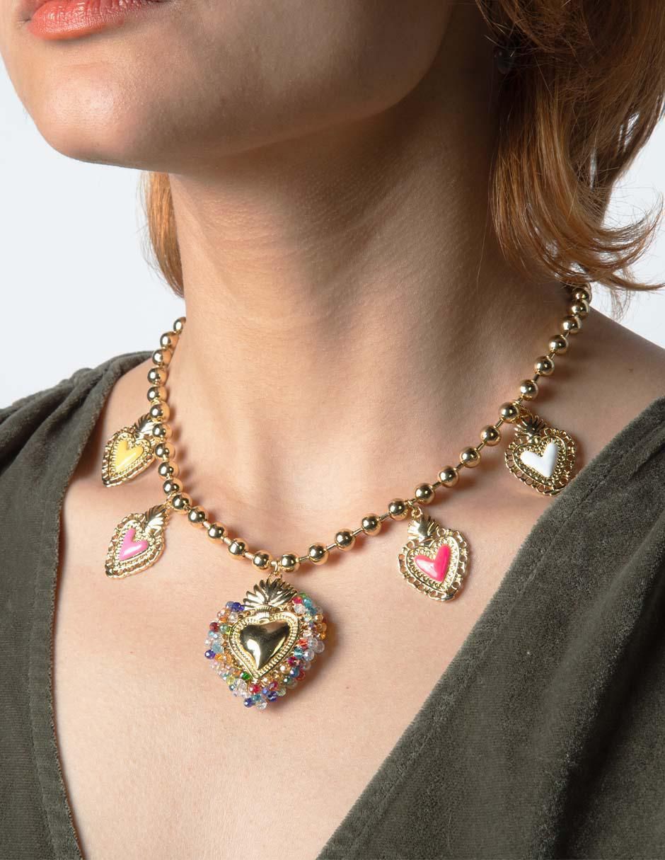 Collar de corazón Milagritos 5