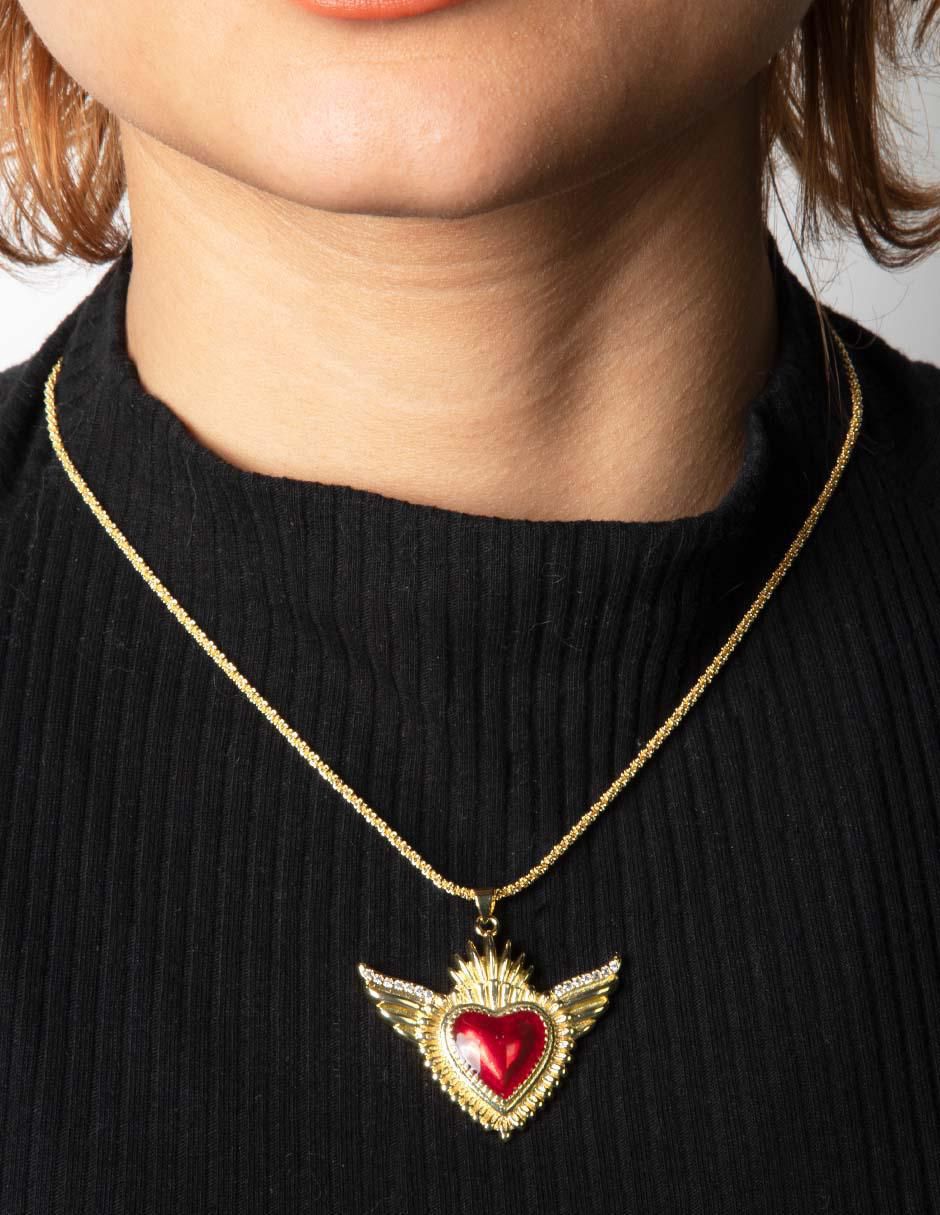 Collar de corazón Milagritos 4