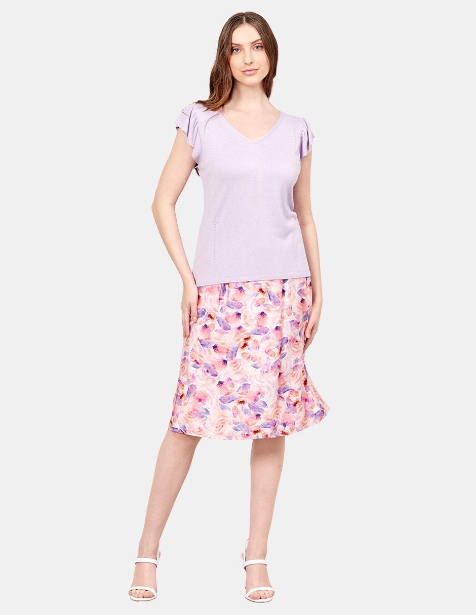 Blusa manga corta para mujer