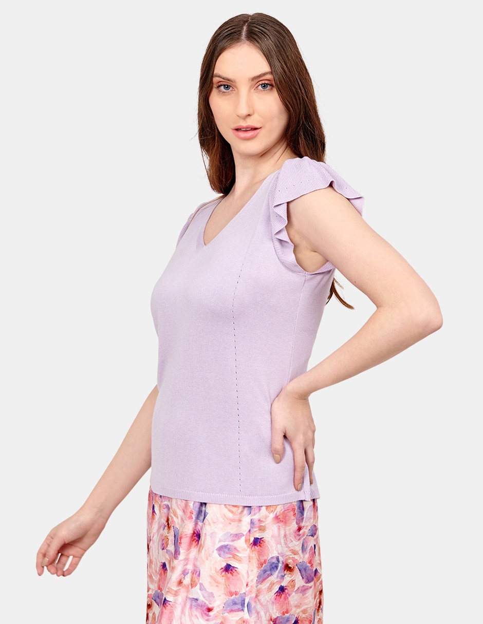 Blusa manga corta para mujer