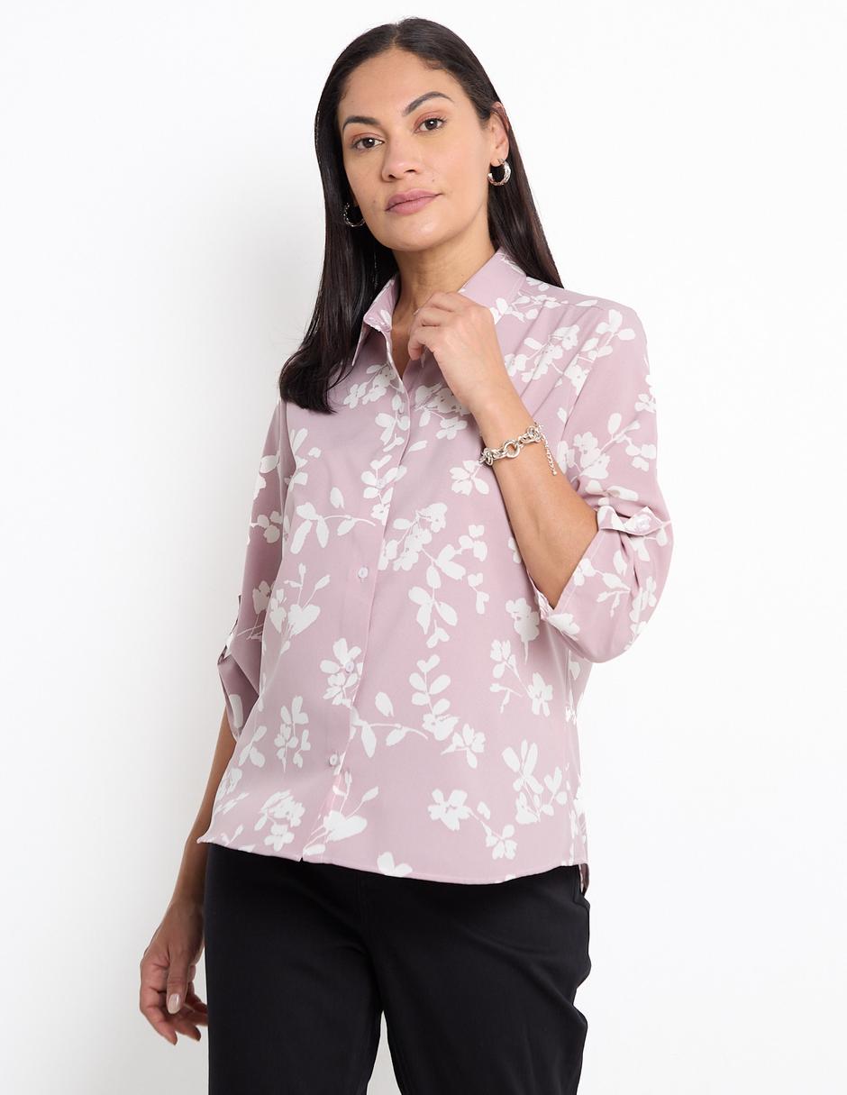 Blusa camisera manga 3/4 para mujer 1