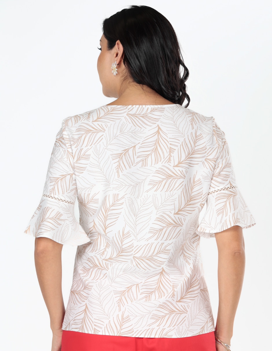 Blusa manga al codo para mujer 2