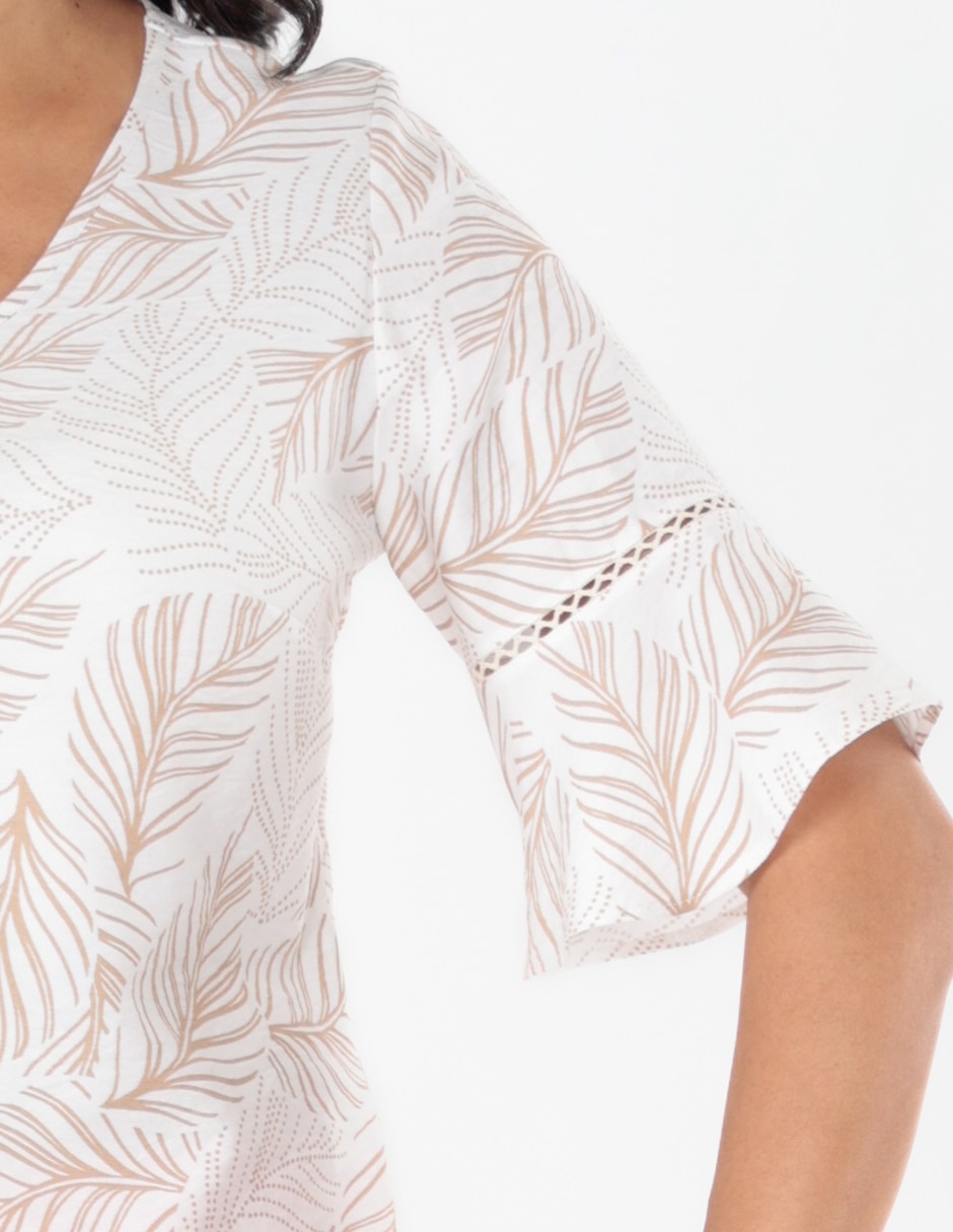 Blusa manga al codo para mujer 4