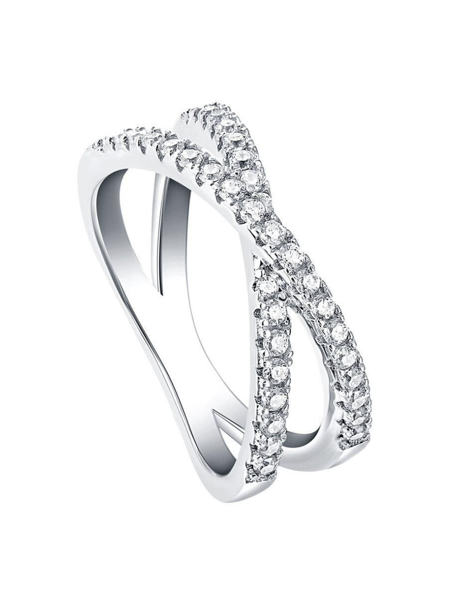 Anillo de infinito Gen de plata zirconia brillante 2