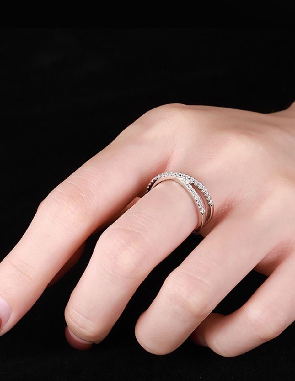 Anillo de infinito Gen de plata zirconia brillante 3