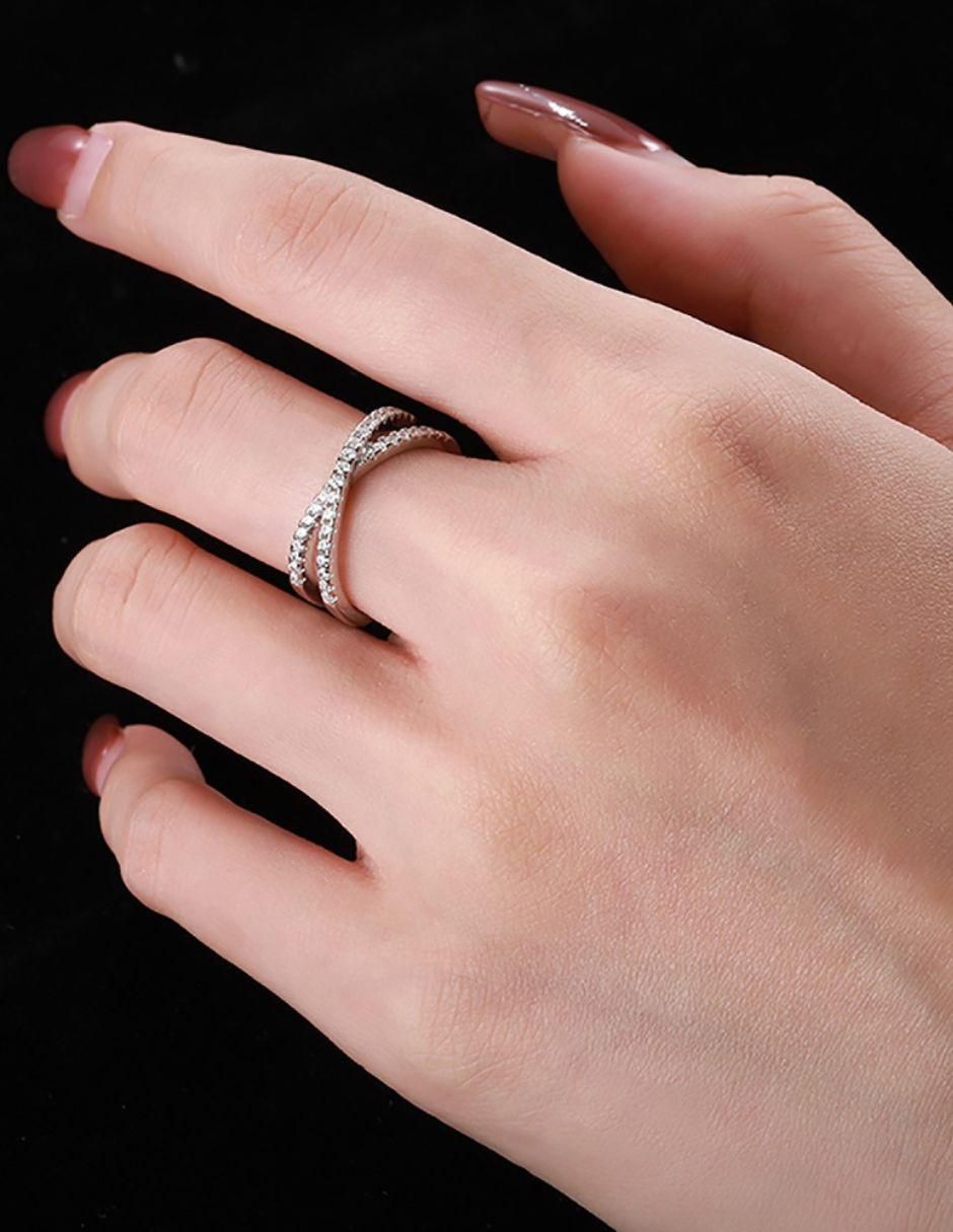 Anillo de infinito Gen de plata zirconia brillante 4