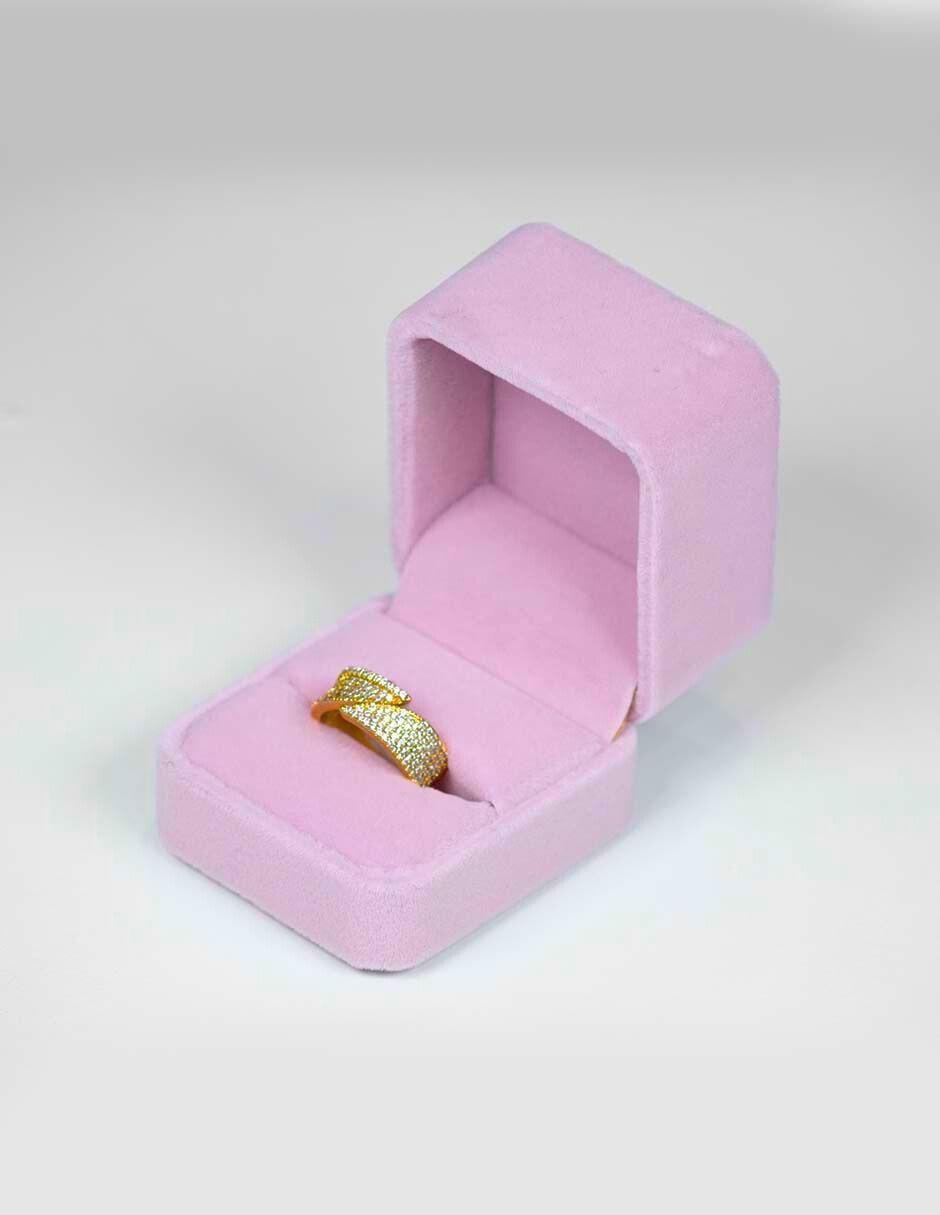 Anillo Daniela zirconia con acabado baño de oro 14 k 4