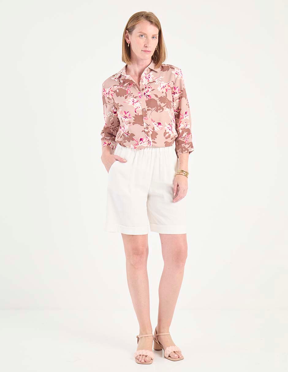 Blusa camisera manga 3/4 para mujer 3