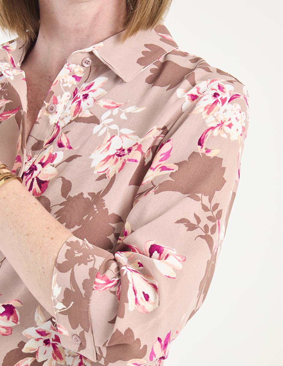 Blusa camisera manga 3/4 para mujer 4