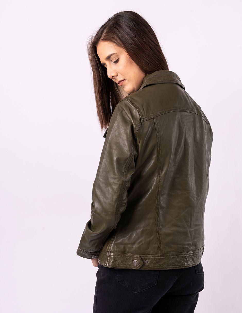 "chamarra" casual pelle royale resistente al agua "de" piel "para mujer"