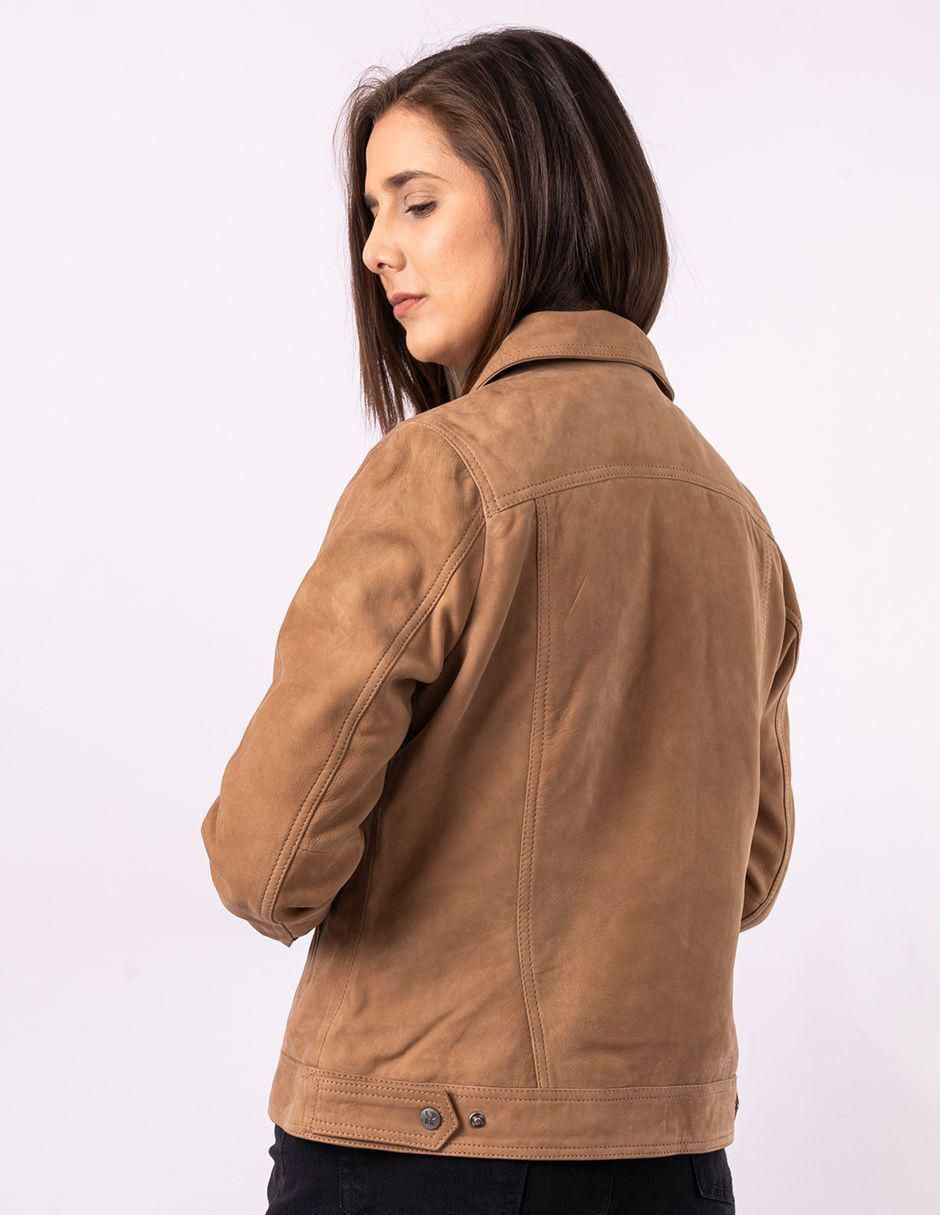 "chamarra" casual pelle royale resistente al agua "de" piel "para mujer"