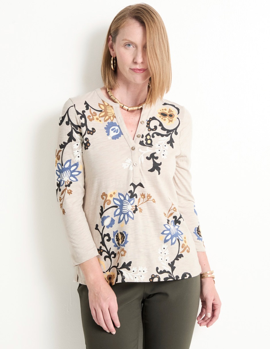 Blusa manga 3/4 para mujer Blusa manga 3/4 para mujer