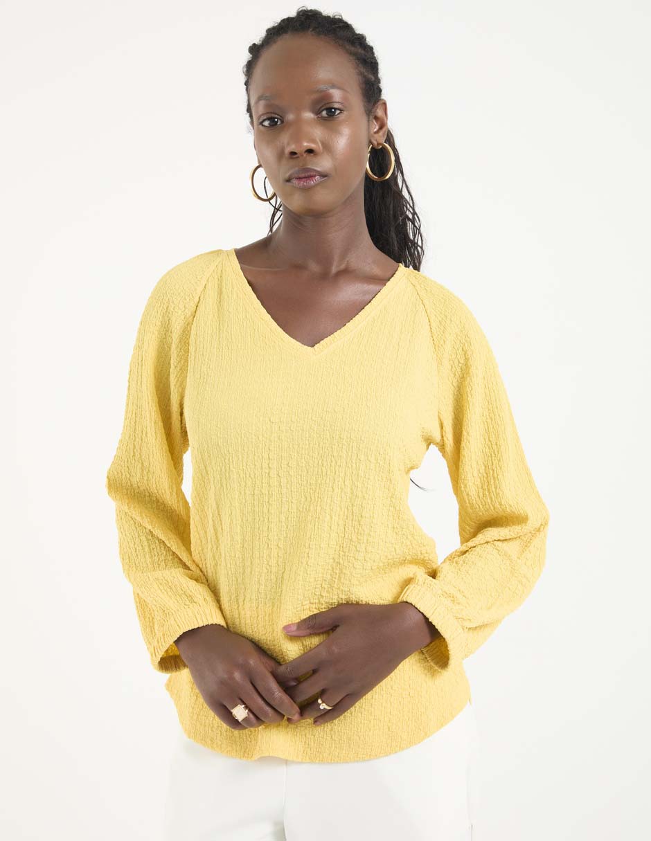 Blusa manga larga para mujer