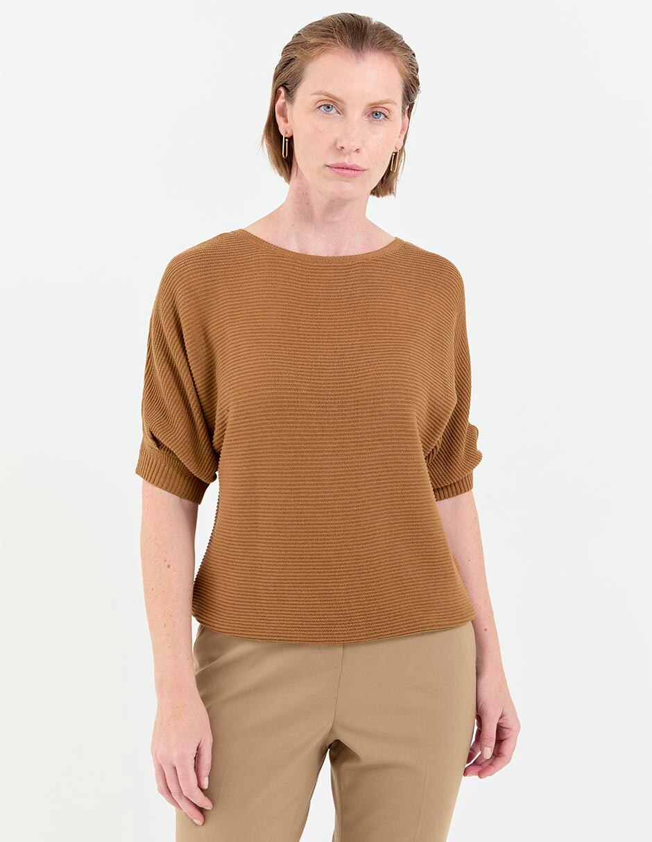 Suéter cuello redondo para mujer 1