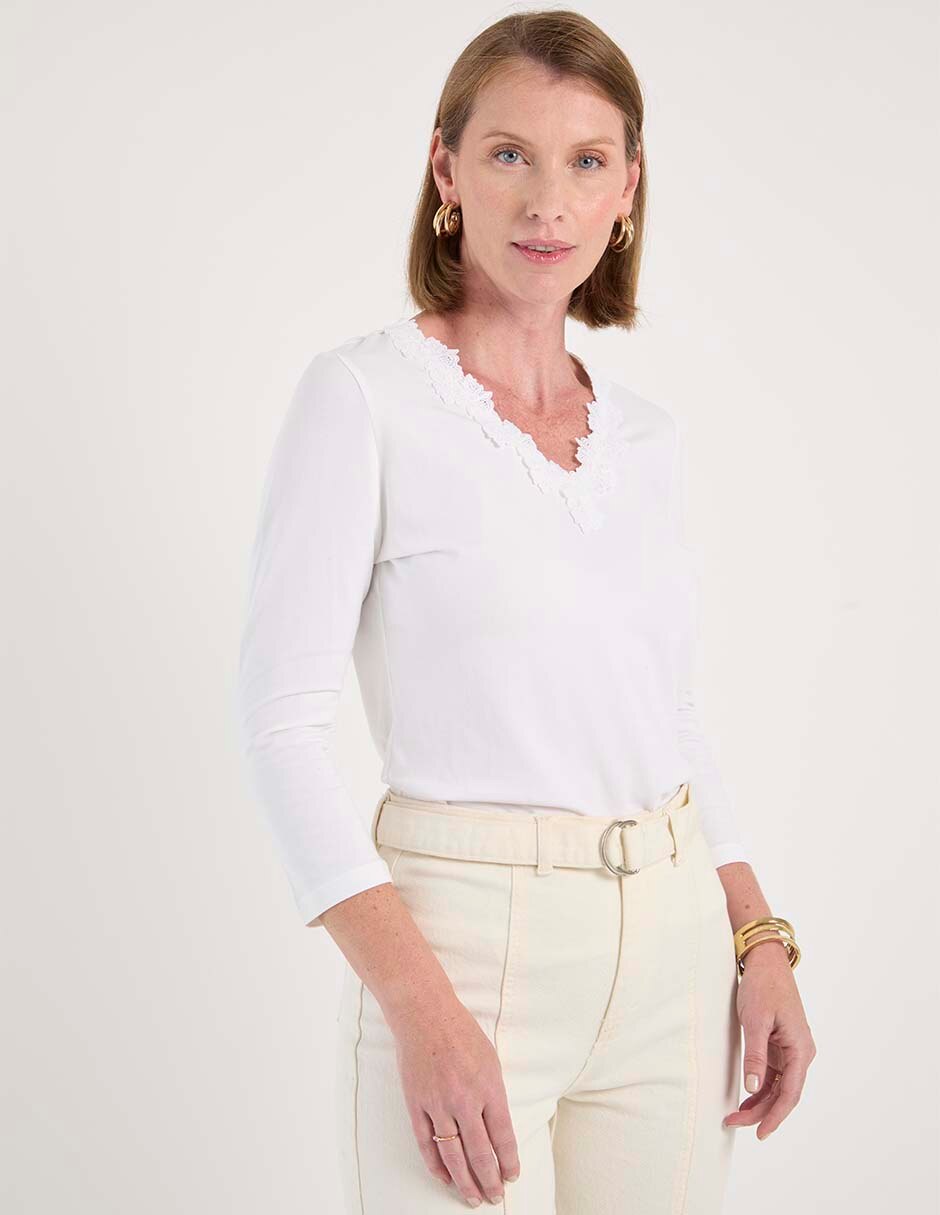 Blusa manga 3/4 para mujer