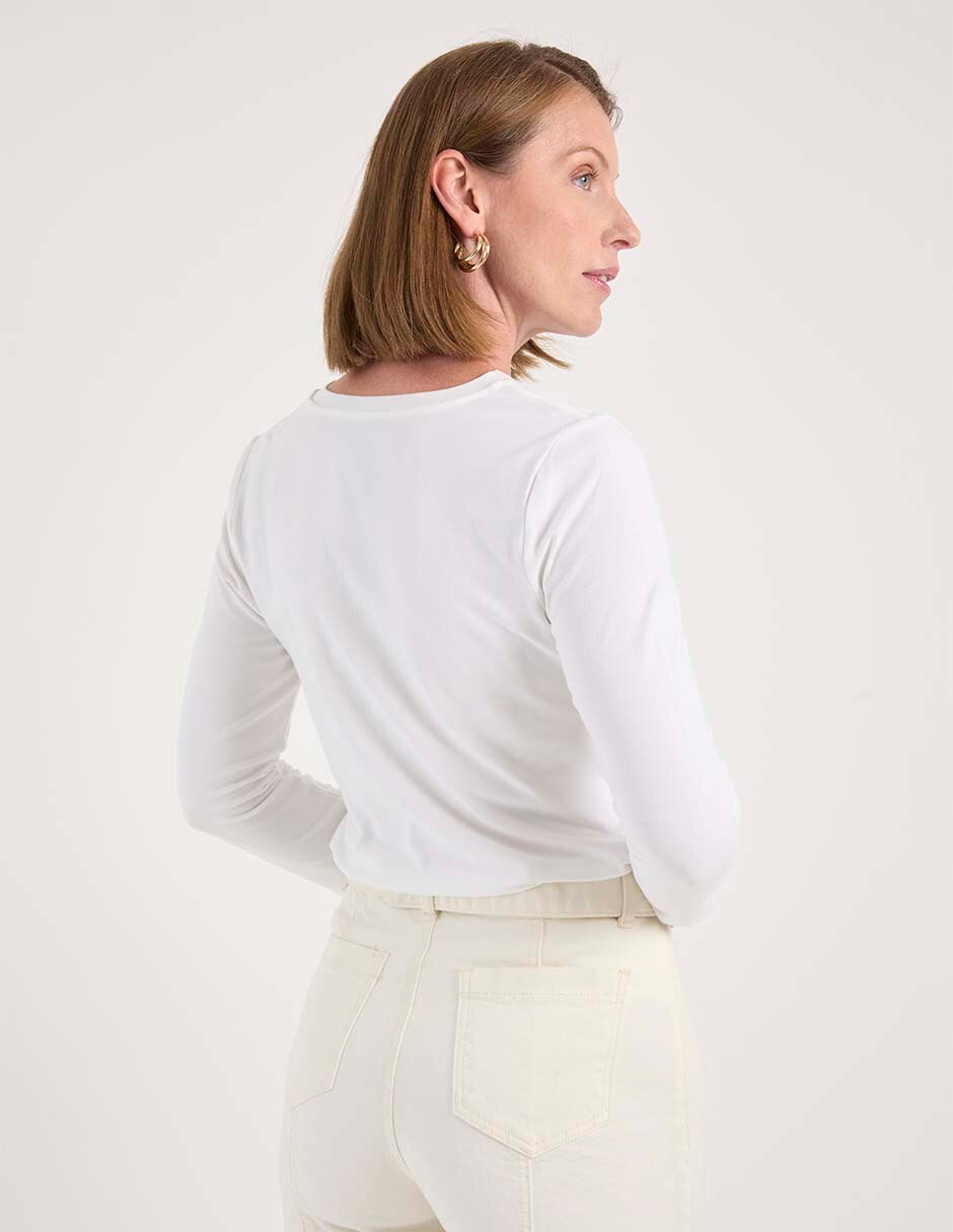 Blusa Chico's manga 3/4 para mujer