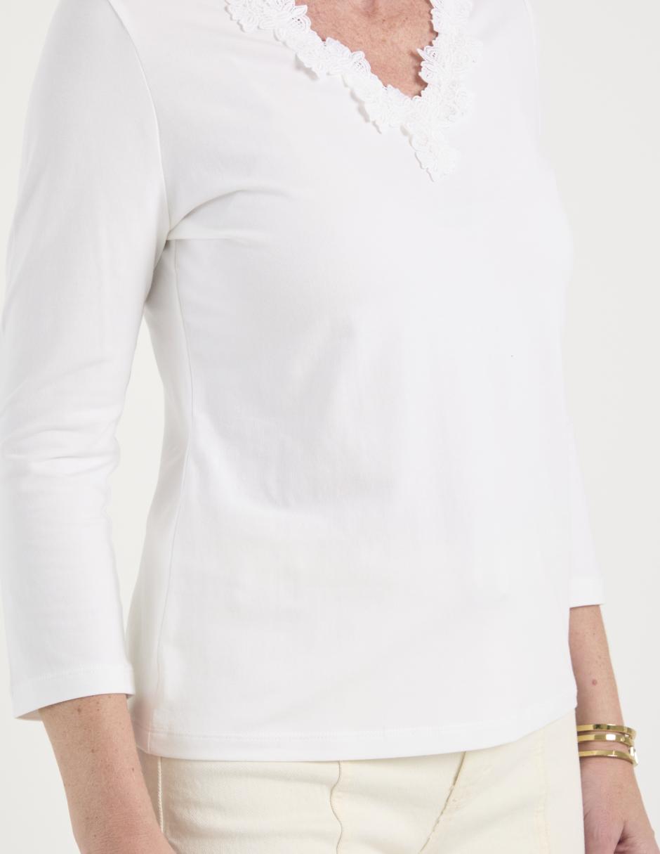 Blusa Chico's manga 3/4 para mujer