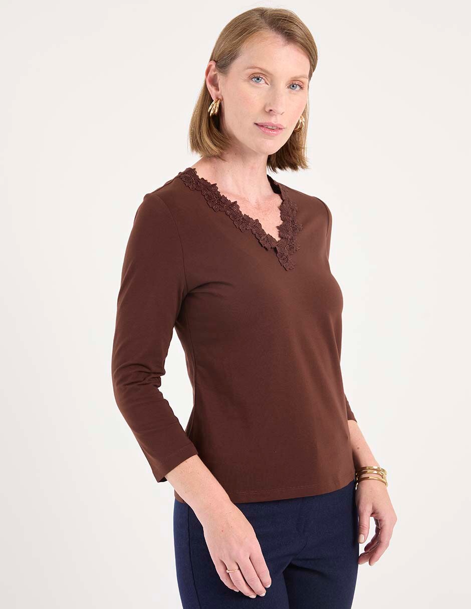 Blusa manga 3/4 para mujer