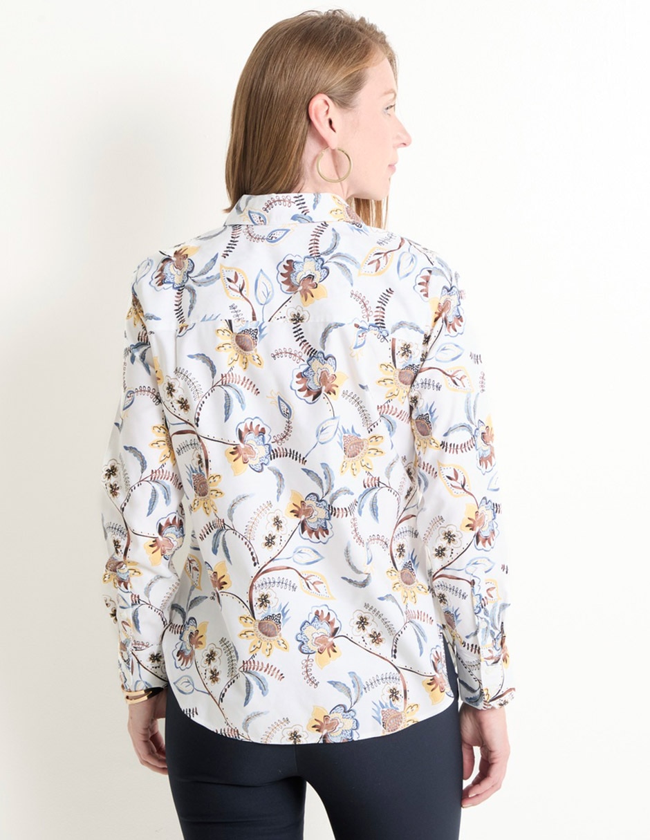 Blusa camisera manga larga para mujer 2