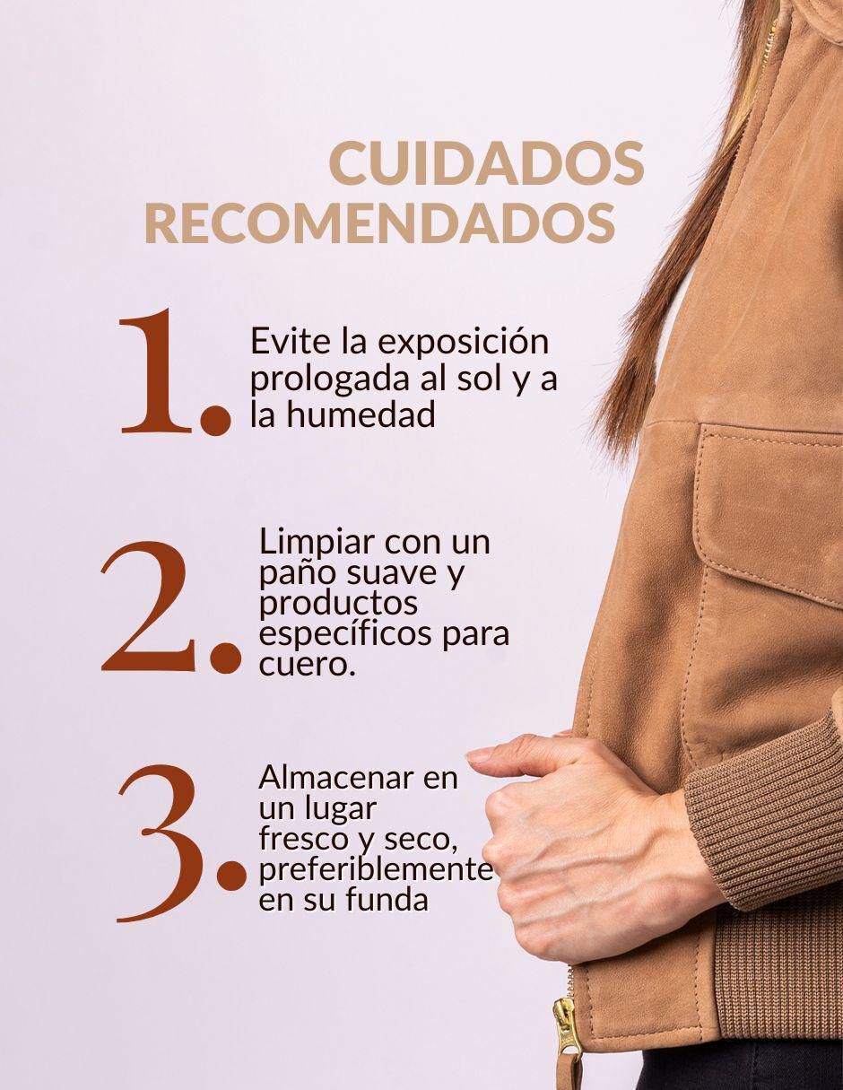 Chamarra casual impermeable de piel para mujer 6