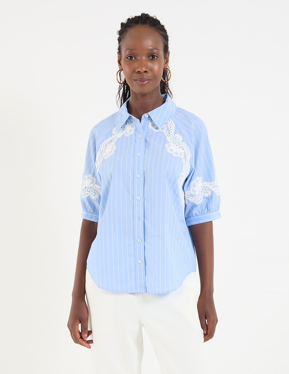 Blusa Talbots manga corta para mujer Liverpool