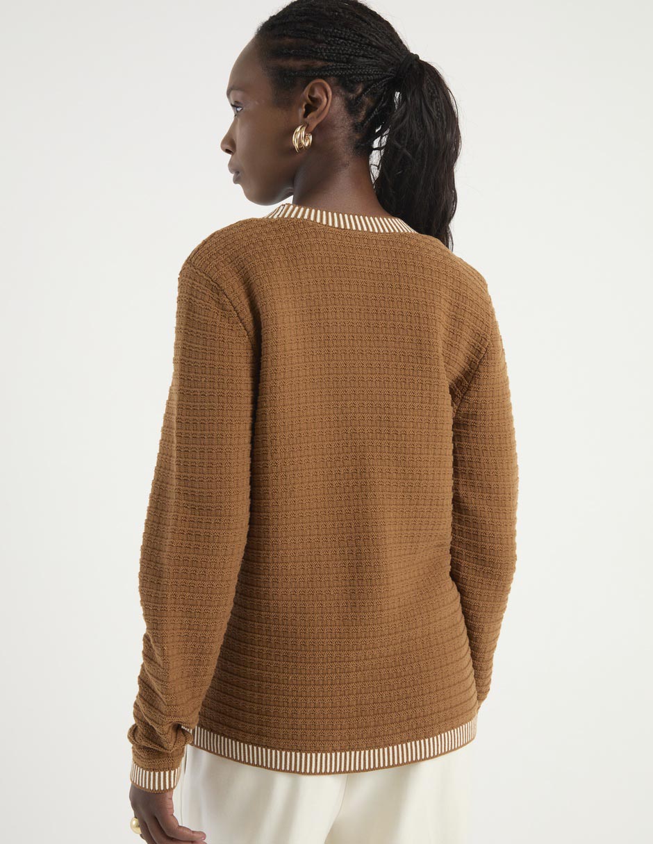 Suéter cuello V para mujer 2