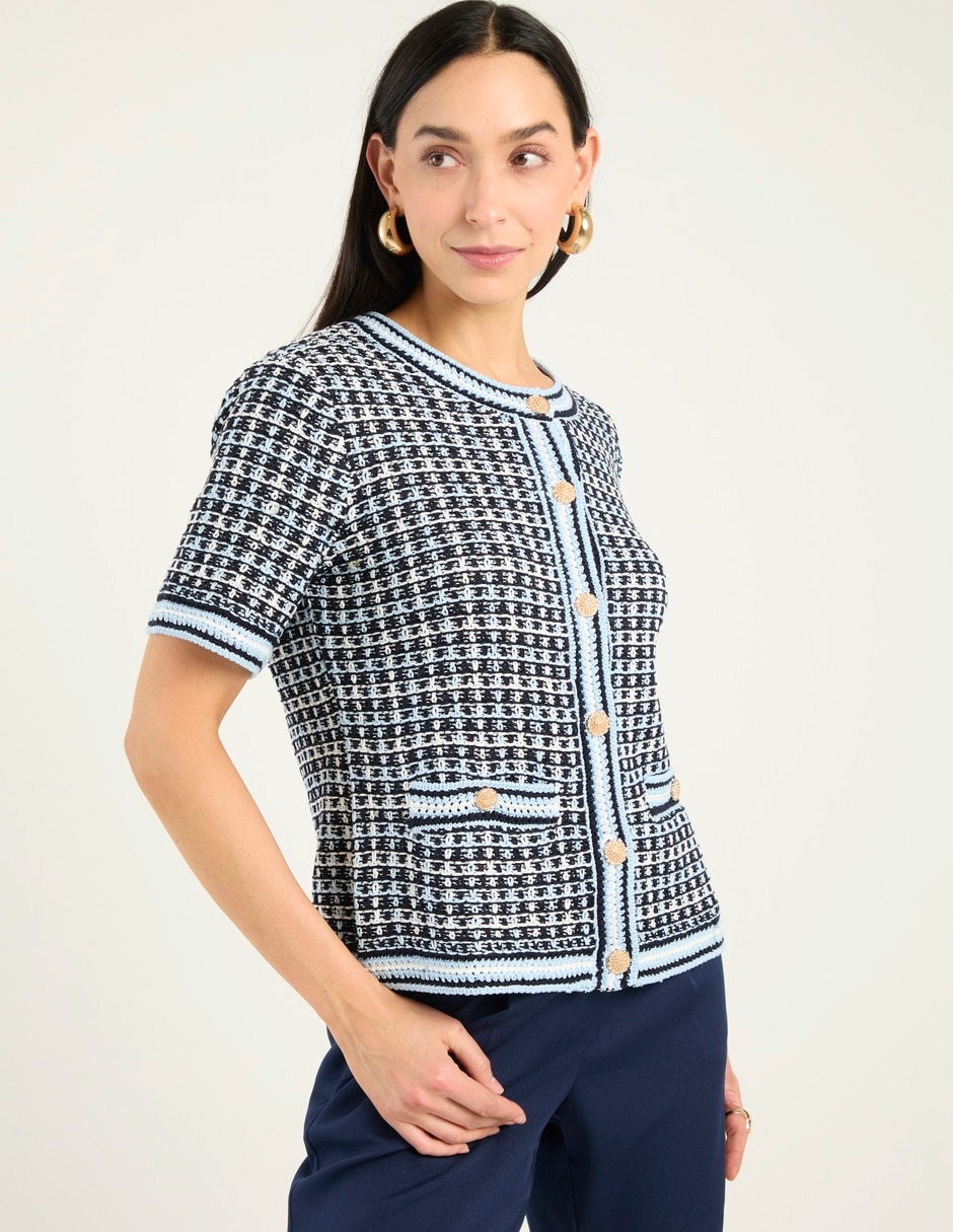 Suéter cuello redondo para mujer