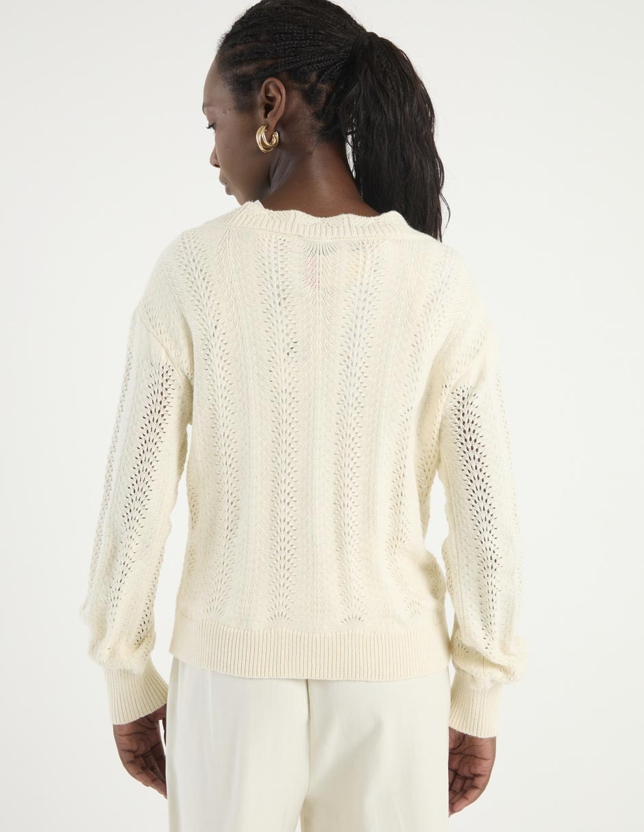 Suéter cuello v para mujer 2