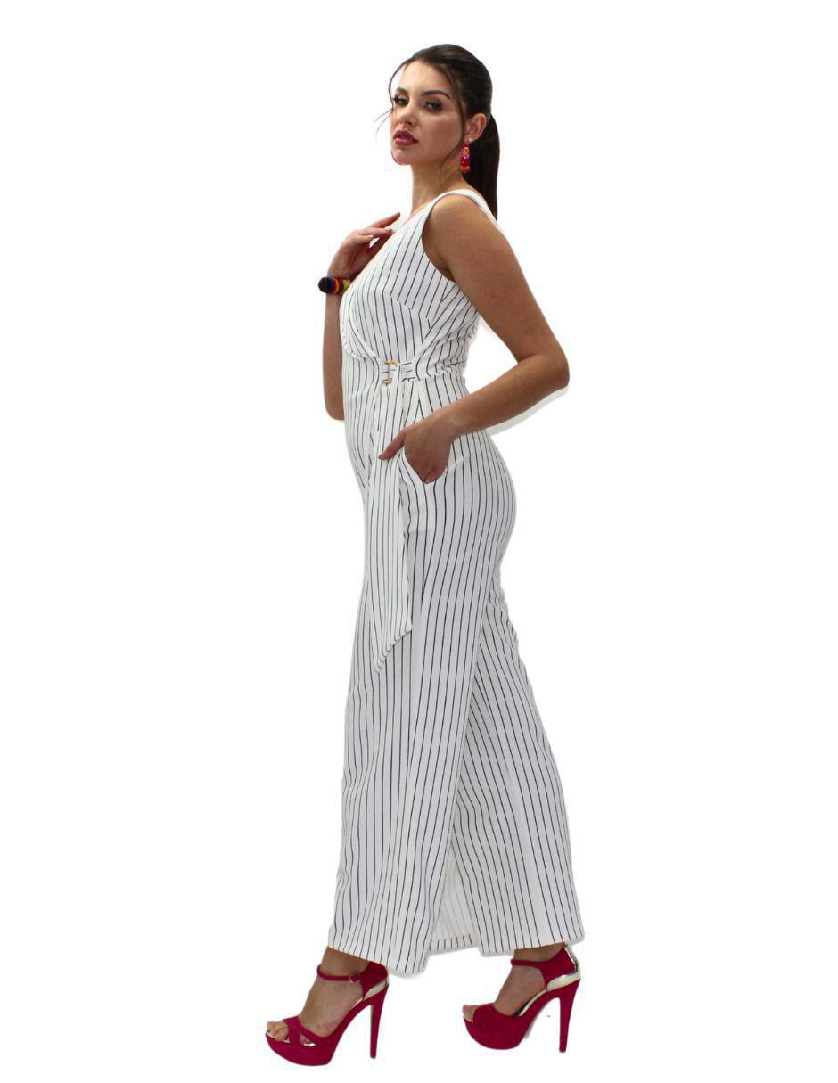 Jumpsuit estampado a rayas para mujer 2