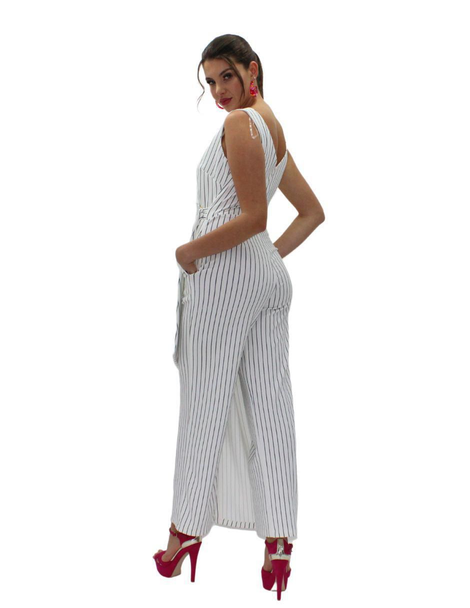 Jumpsuit estampado a rayas para mujer 3