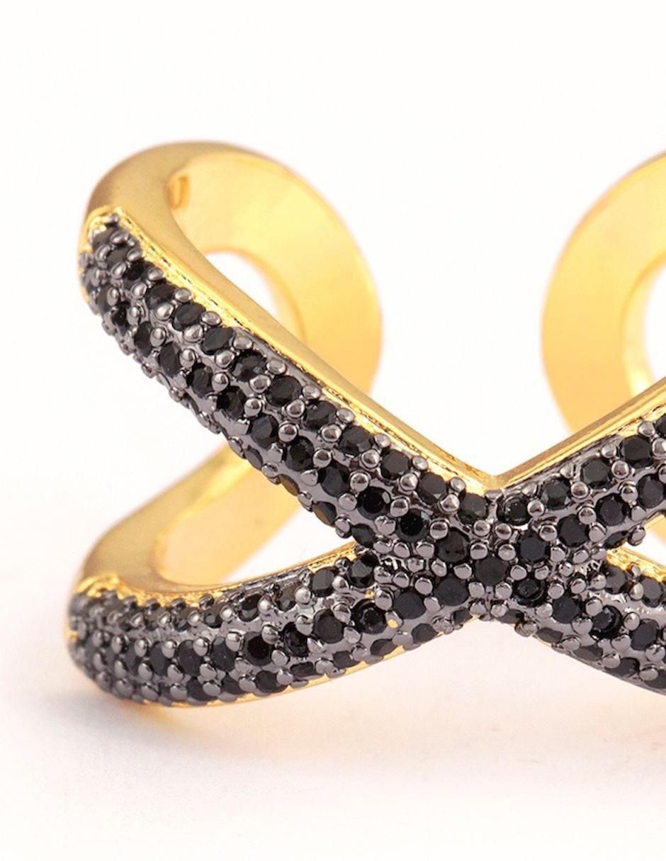 Anillo "de (si aplica)" cruz yoiko nexo no aplica sin kilataje "de" aleación de metal zirconia baño oro