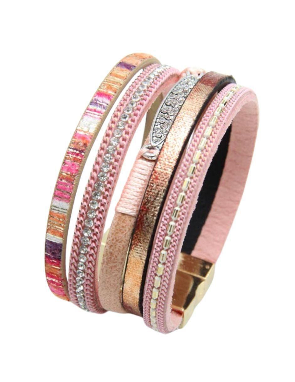 Brazalete yoiko "de" cuero sin kilataje glam "con acabado" brillante
