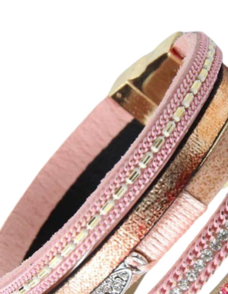 Brazalete yoiko "de" cuero sin kilataje glam "con acabado" brillante