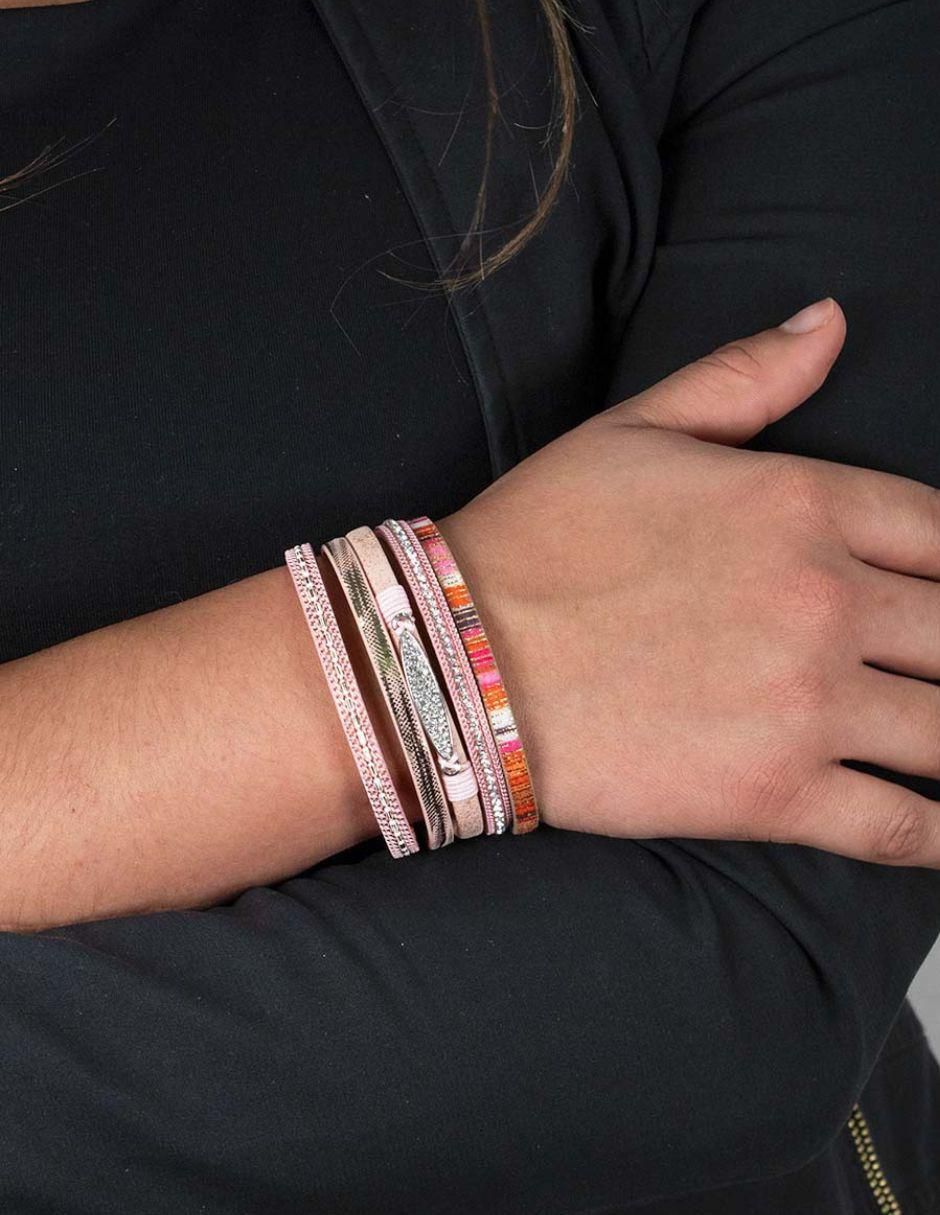 Brazalete yoiko "de" cuero sin kilataje glam "con acabado" brillante
