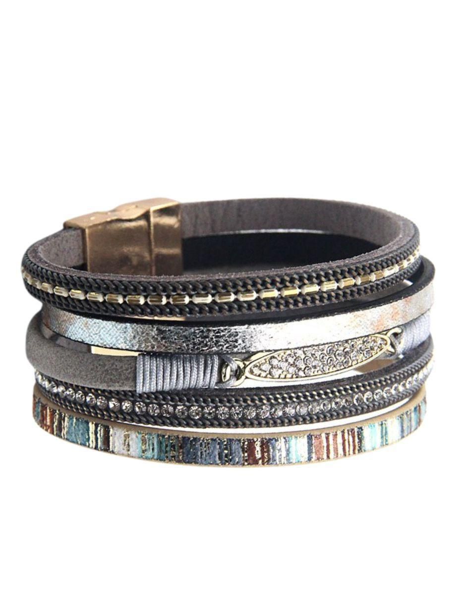Brazalete Glam con acabado brillante