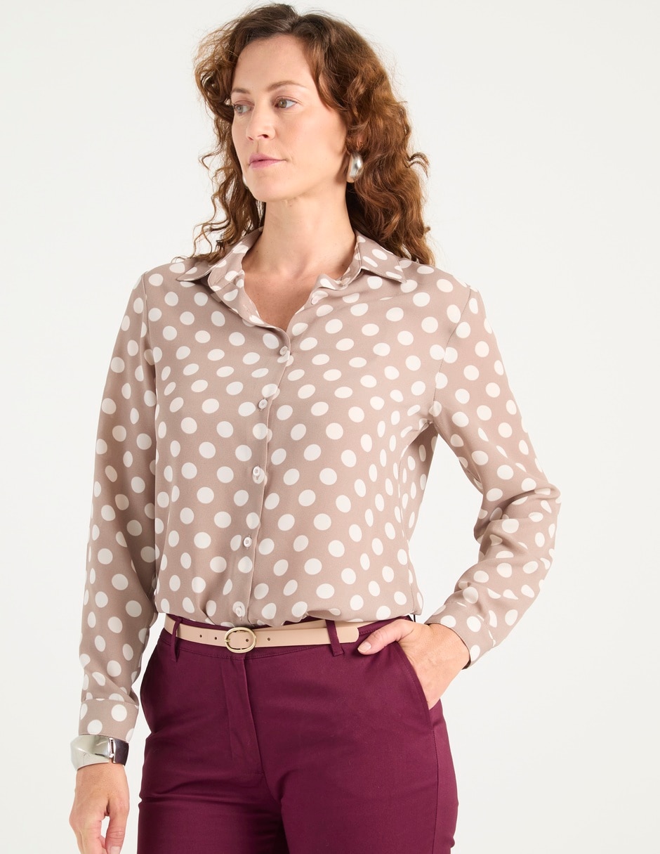 Blusa manga larga para mujer