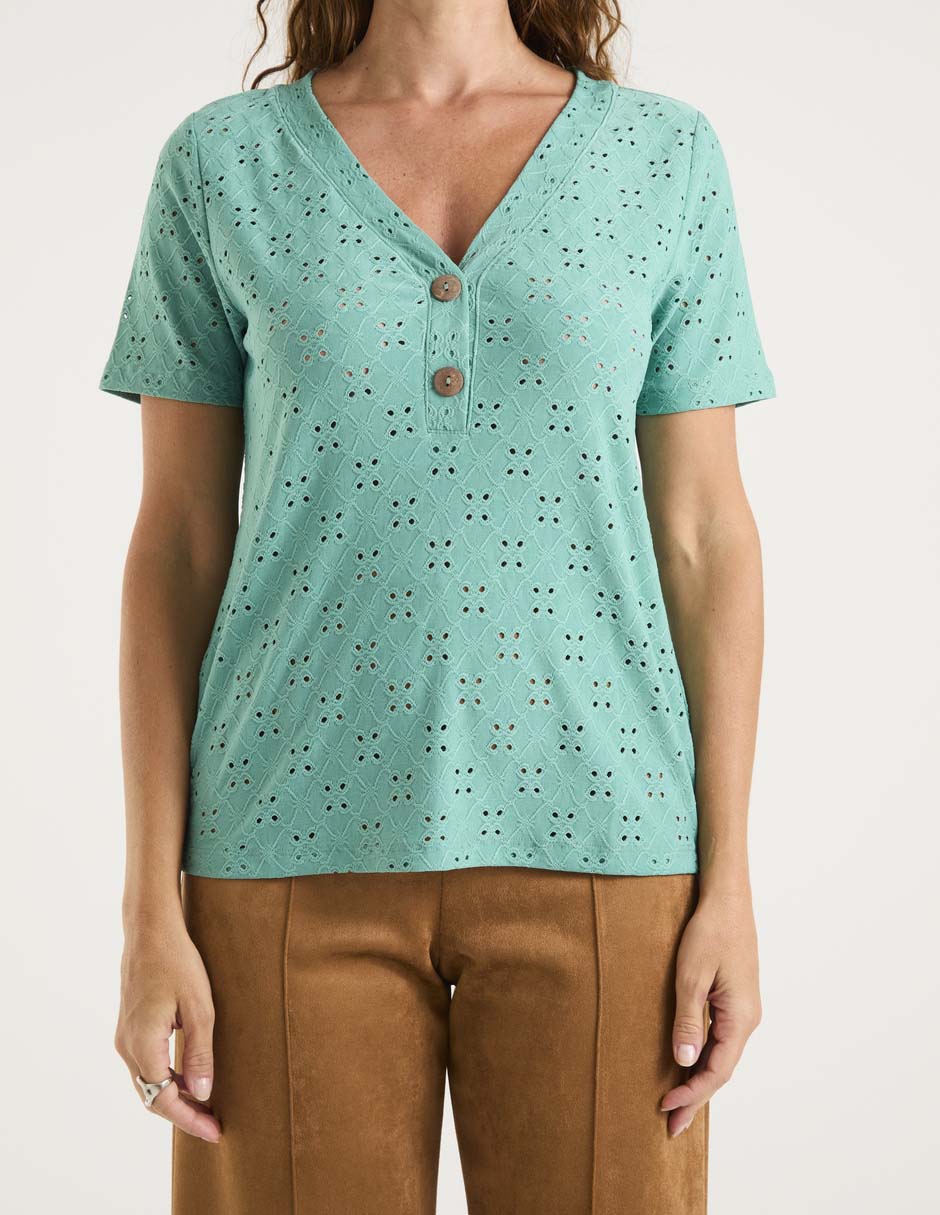 Blusa manga corta para mujer 5