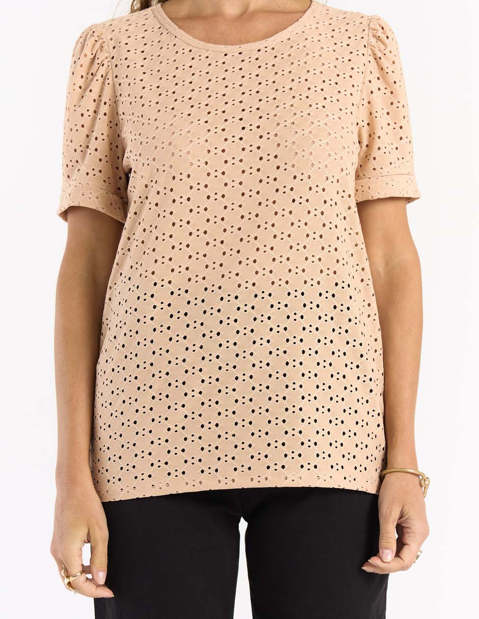 Playera manga corta cuello redondo para mujer 4