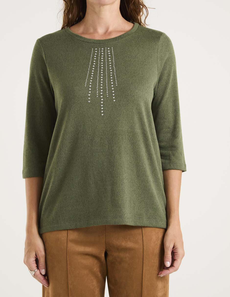 Blusa manga 3/4 para mujer 5
