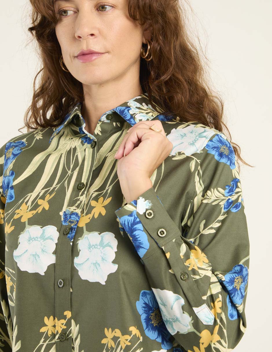 Blusa camisera manga larga para mujer 4