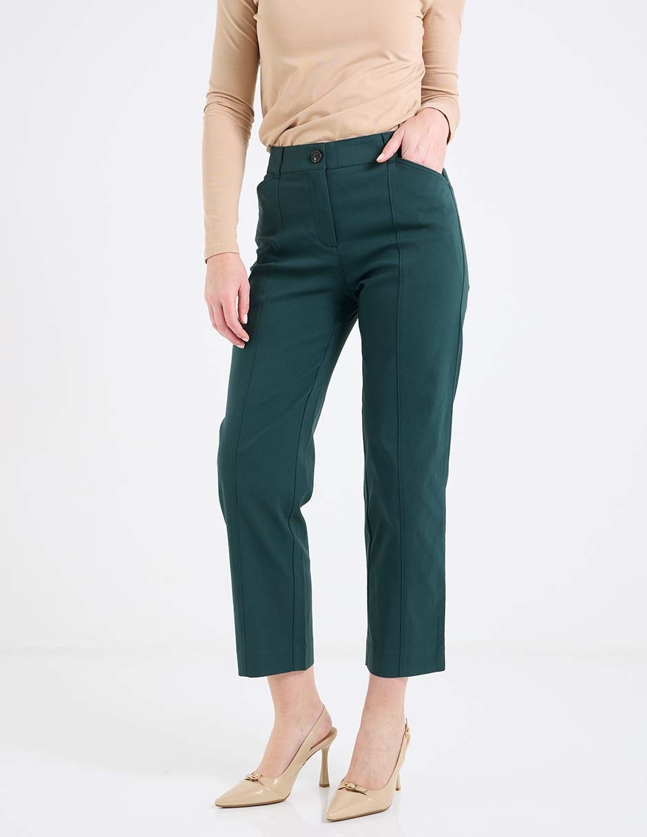Pantalón capri straight para mujer