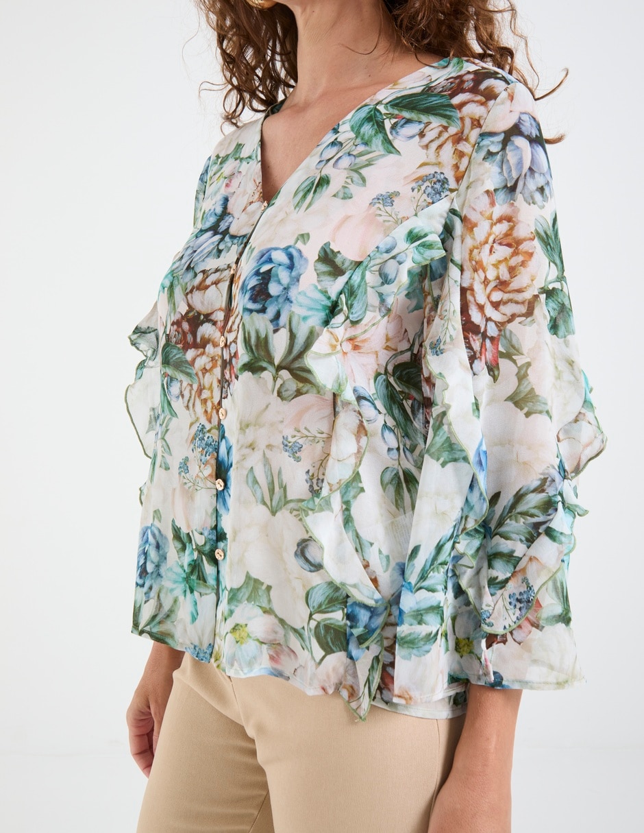 Blusa manga 3/4 para mujer 4