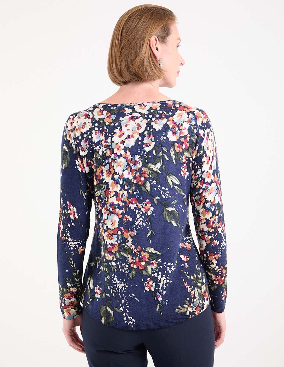 Suéter cuello ojal para mujer 2