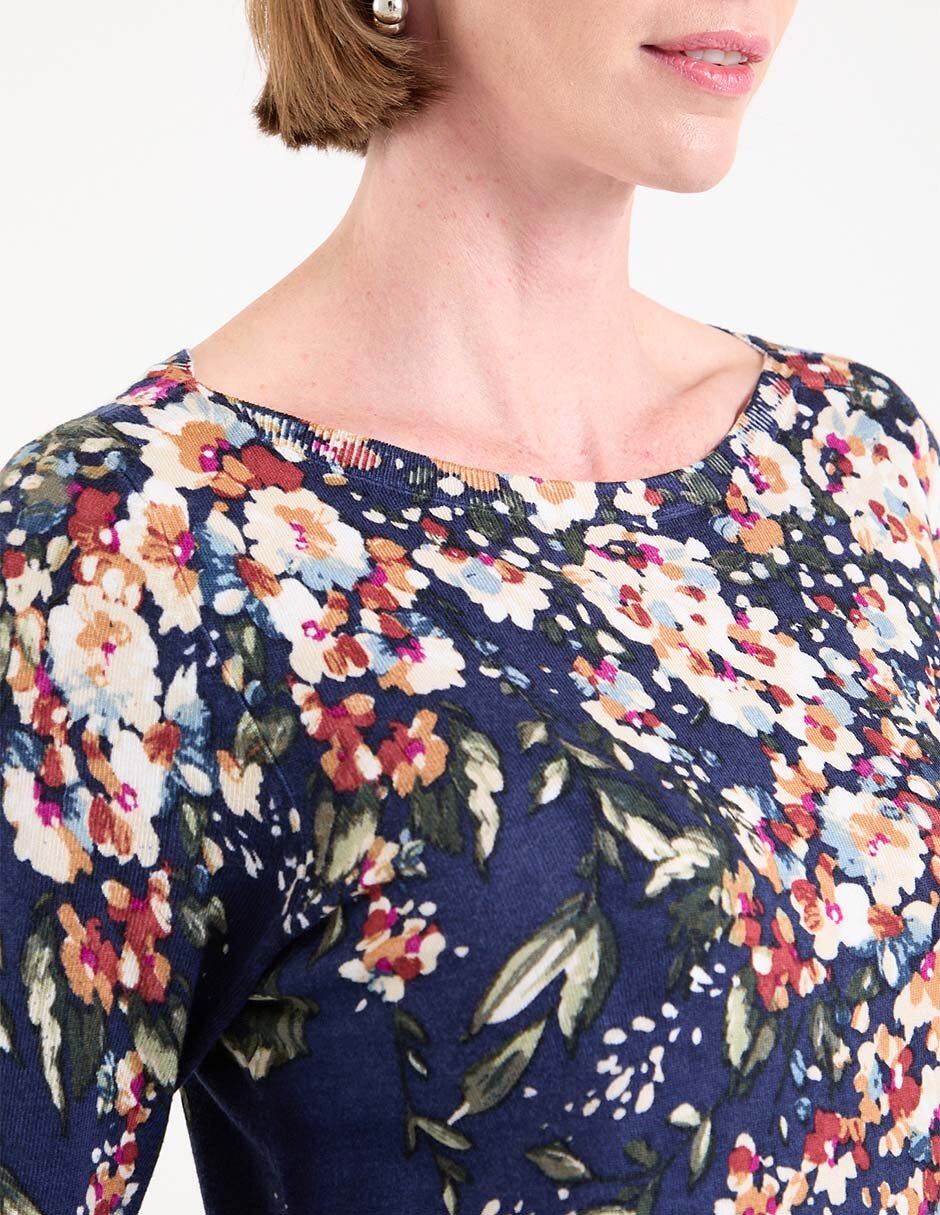 Suéter cuello ojal para mujer 4