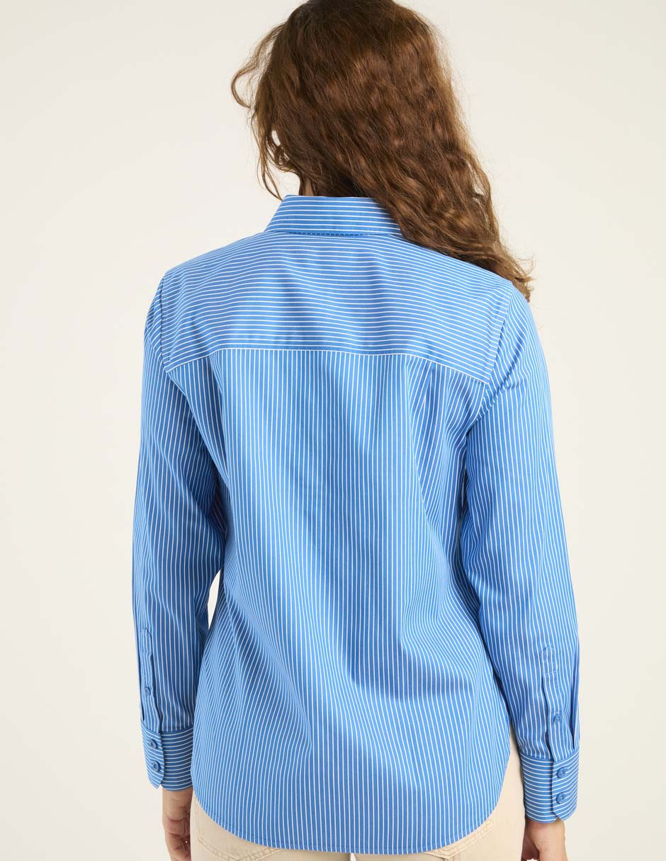 Blusa camisera manga larga para mujer 2
