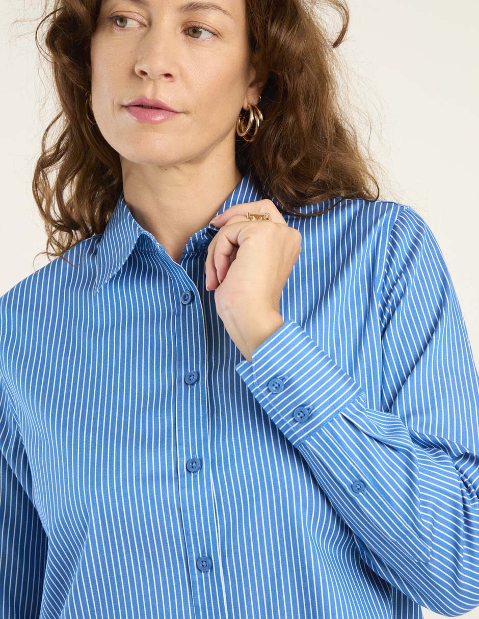 Blusa camisera manga larga para mujer 4