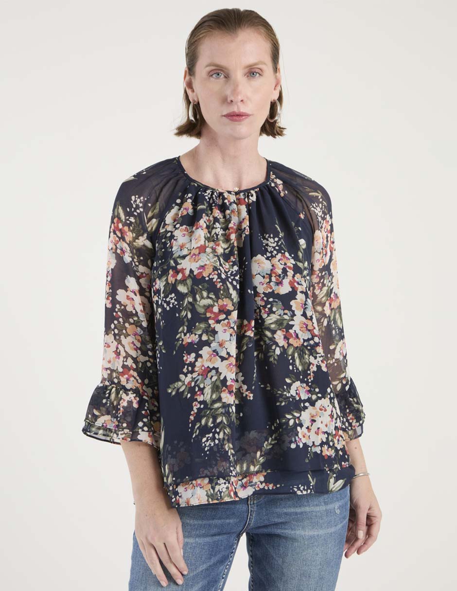 Blusa manga larga para mujer