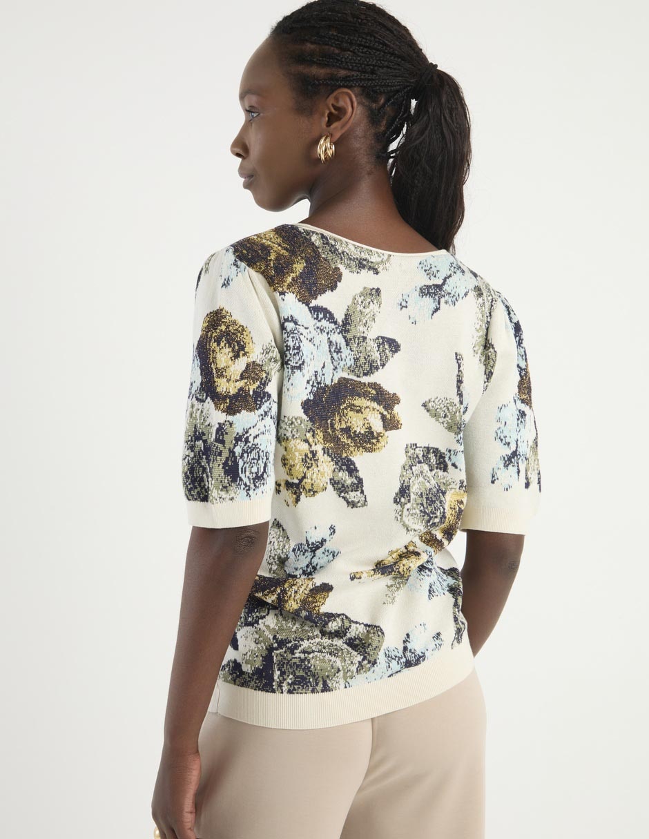 Suéter cuello V para mujer 2