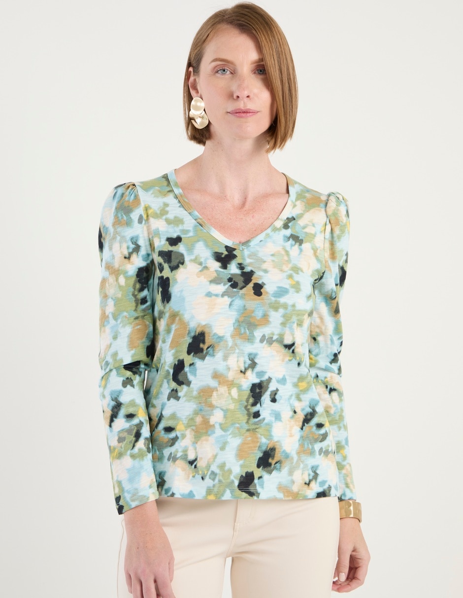 Blusa manga larga para mujer