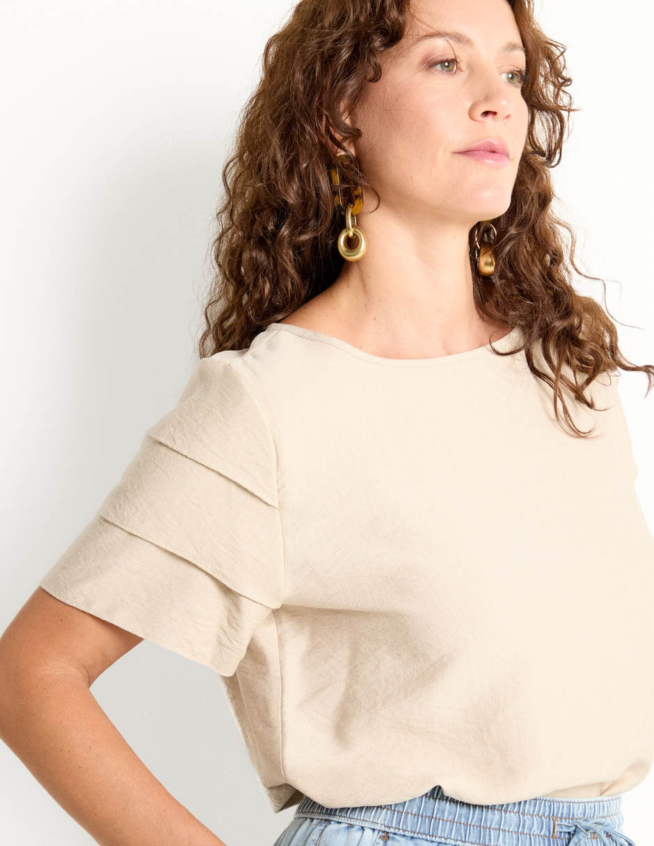 Blusa manga corta para mujer 4